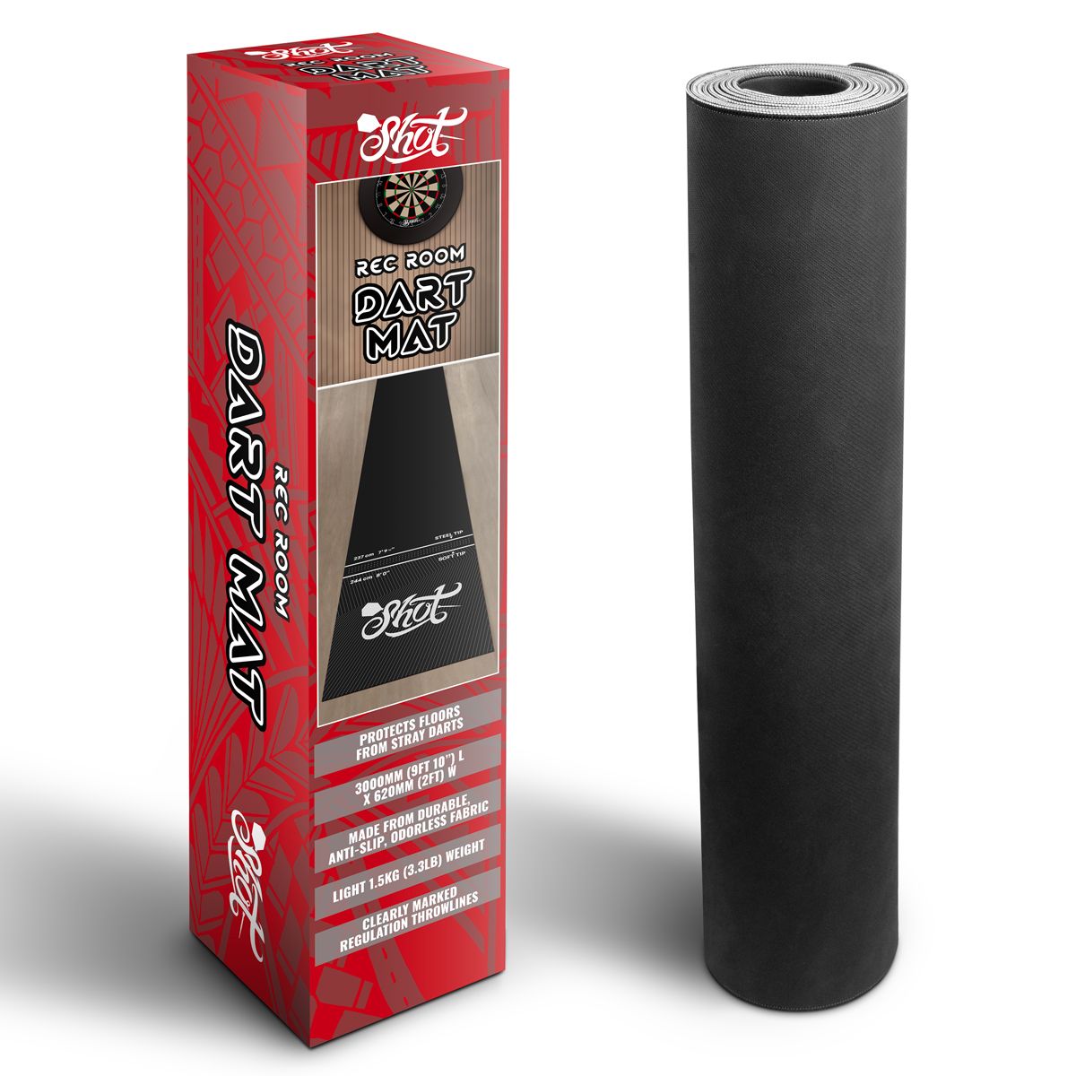 Shot Rec Room Dart Mat – darts-matto